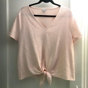 J CREW COTTON GAUZE TIE TEE